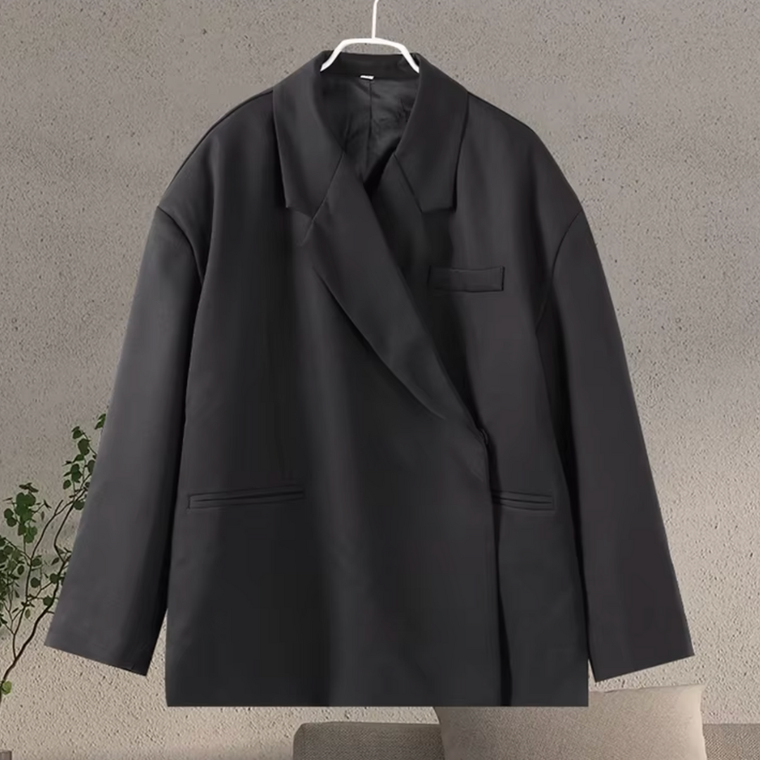 Oversized Trendy Dames Blazer met Lange Pasvorm