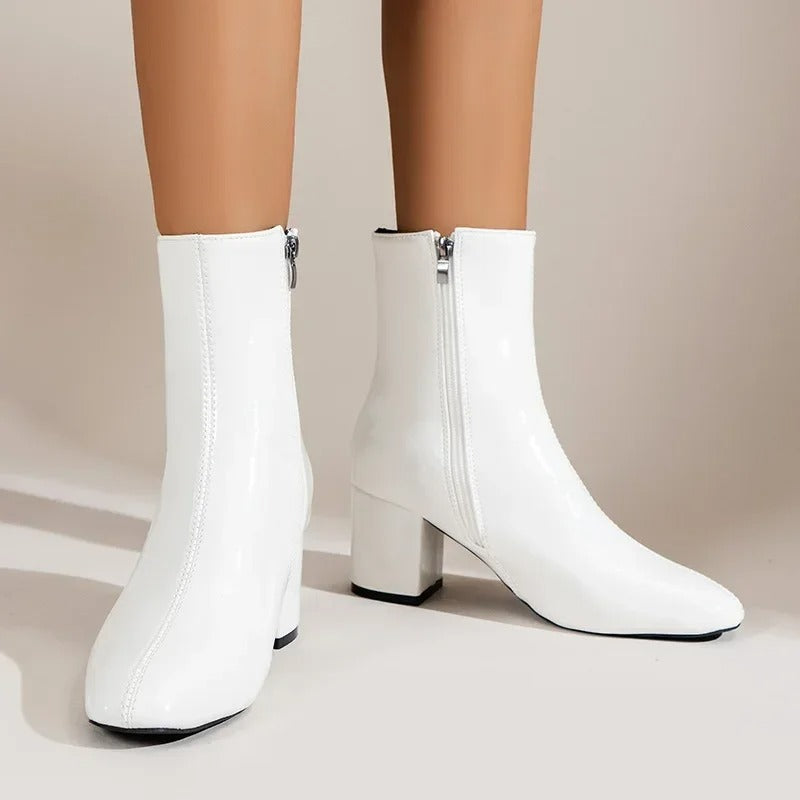 Trendy Elegante Dames Enkellaarsjes met Blokhak