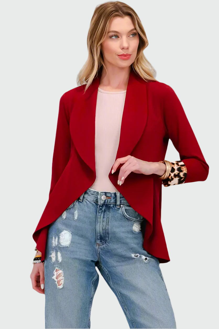 Taura | Casual Blazer met Panterdetail