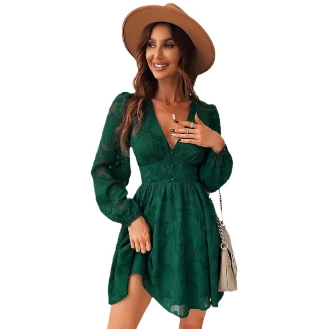 Susan | Elegante V-Hals Mini Jurk