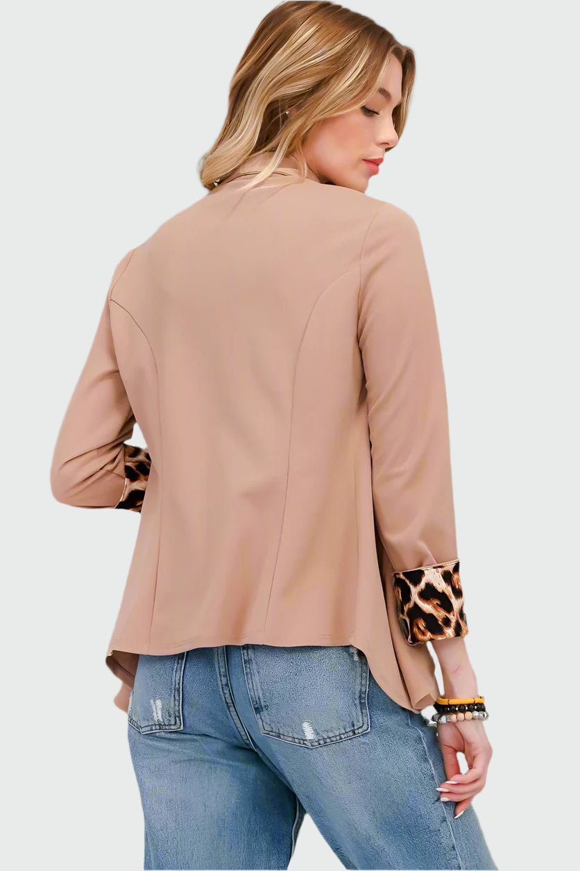 Taura | Casual Blazer met Panterdetail