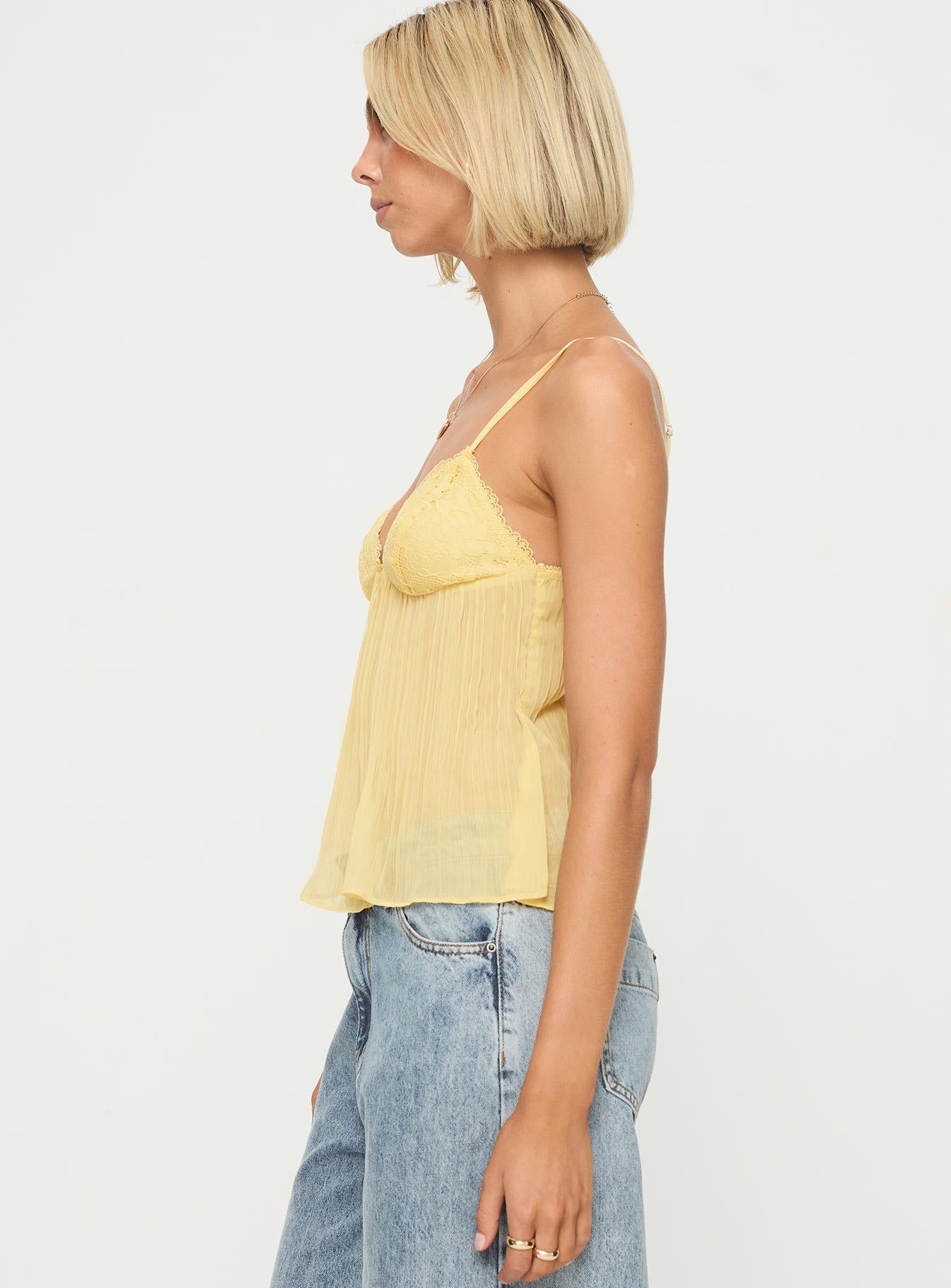 Melany | Pleated Lace Top