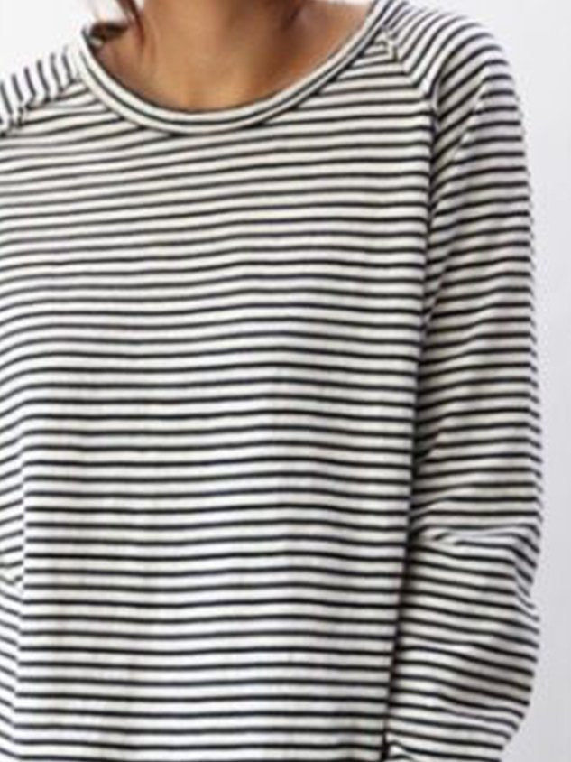 Annabela | Gestreepte Casual Longsleeve Shirt