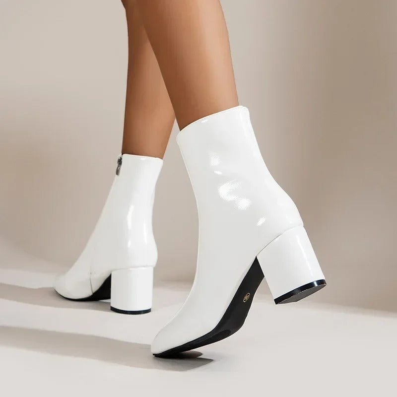 Trendy Elegante Dames Enkellaarsjes met Blokhak