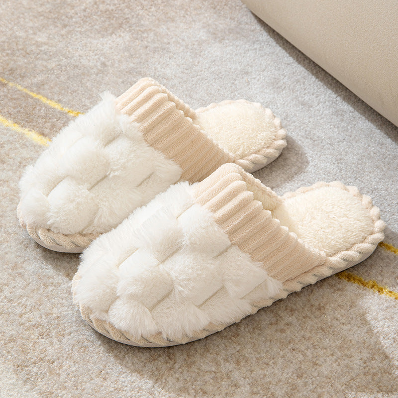 Comfortabele Luxe Dames Pantoffels met Bontvoering