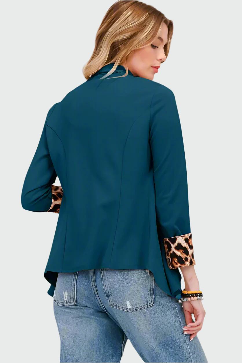 Taura | Casual Blazer met Panterdetail