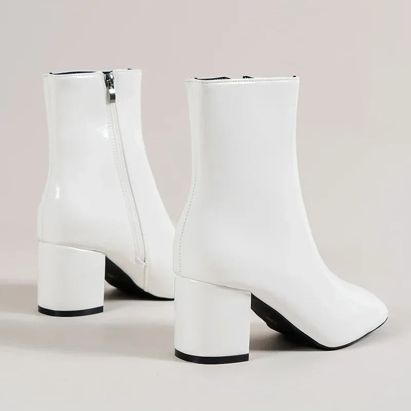 Trendy Elegante Dames Enkellaarsjes met Blokhak