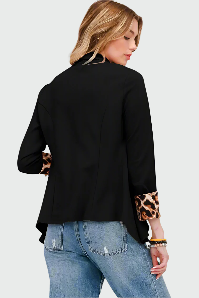 Taura | Casual Blazer met Panterdetail