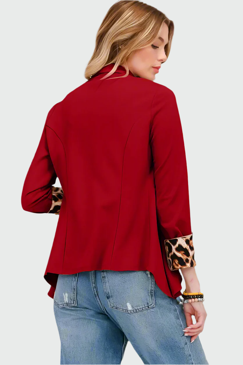 Taura | Casual Blazer met Panterdetail