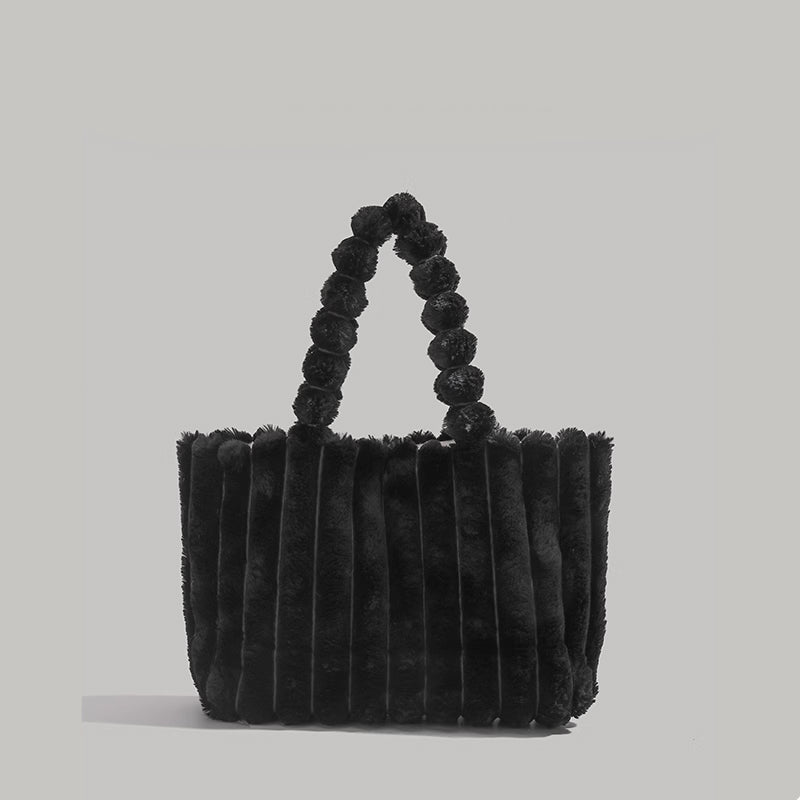 Lina | Luxe Faux Fur Handtas met Gestructureerde Look