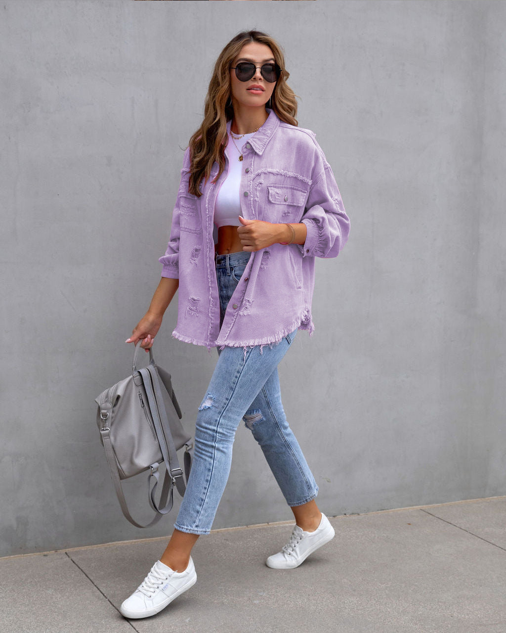 Valerie | Casual Ripped Shirt Jacket
