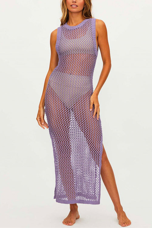 Zephyra | Rugloze Bikini Cover-Up Jurk Met Zijsplit