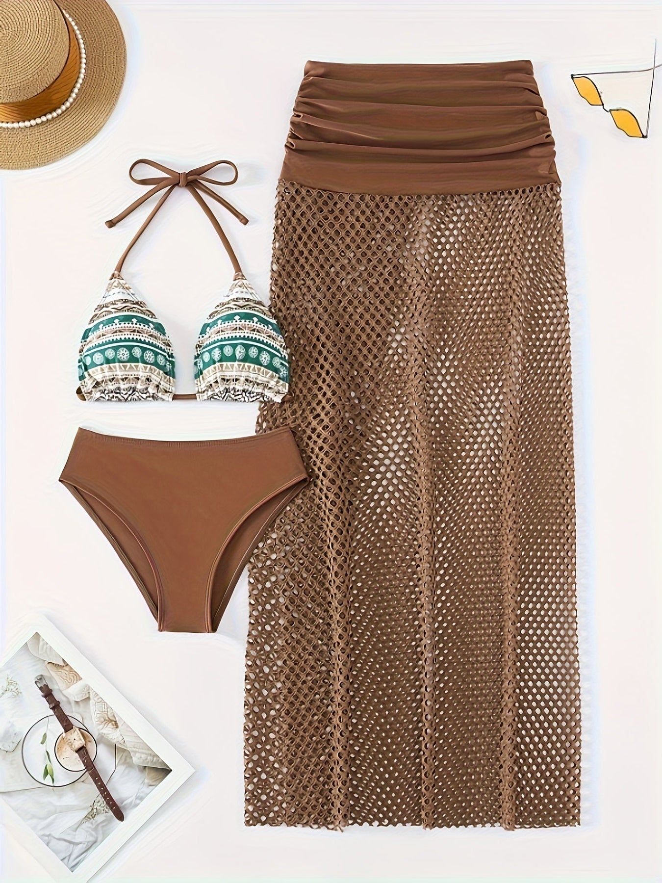 Zaira | Triangel Bikini met Mesh Rok voor Dames