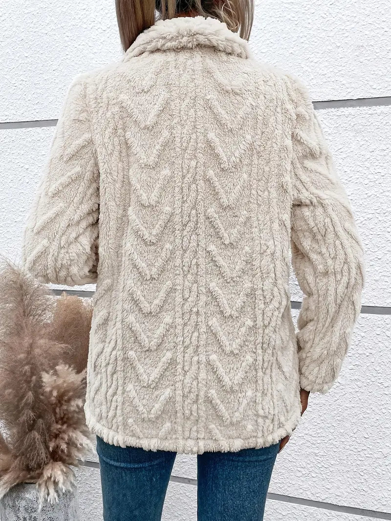 Luxe Dames Teddy Jas met Warme Voering