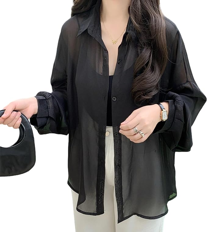 Blain | Semi-Transparante Crop Blouse