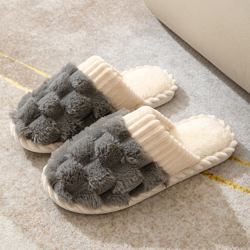 Comfortabele Luxe Dames Pantoffels met Bontvoering