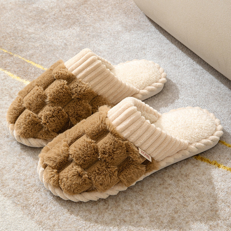 Comfortabele Luxe Dames Pantoffels met Bontvoering