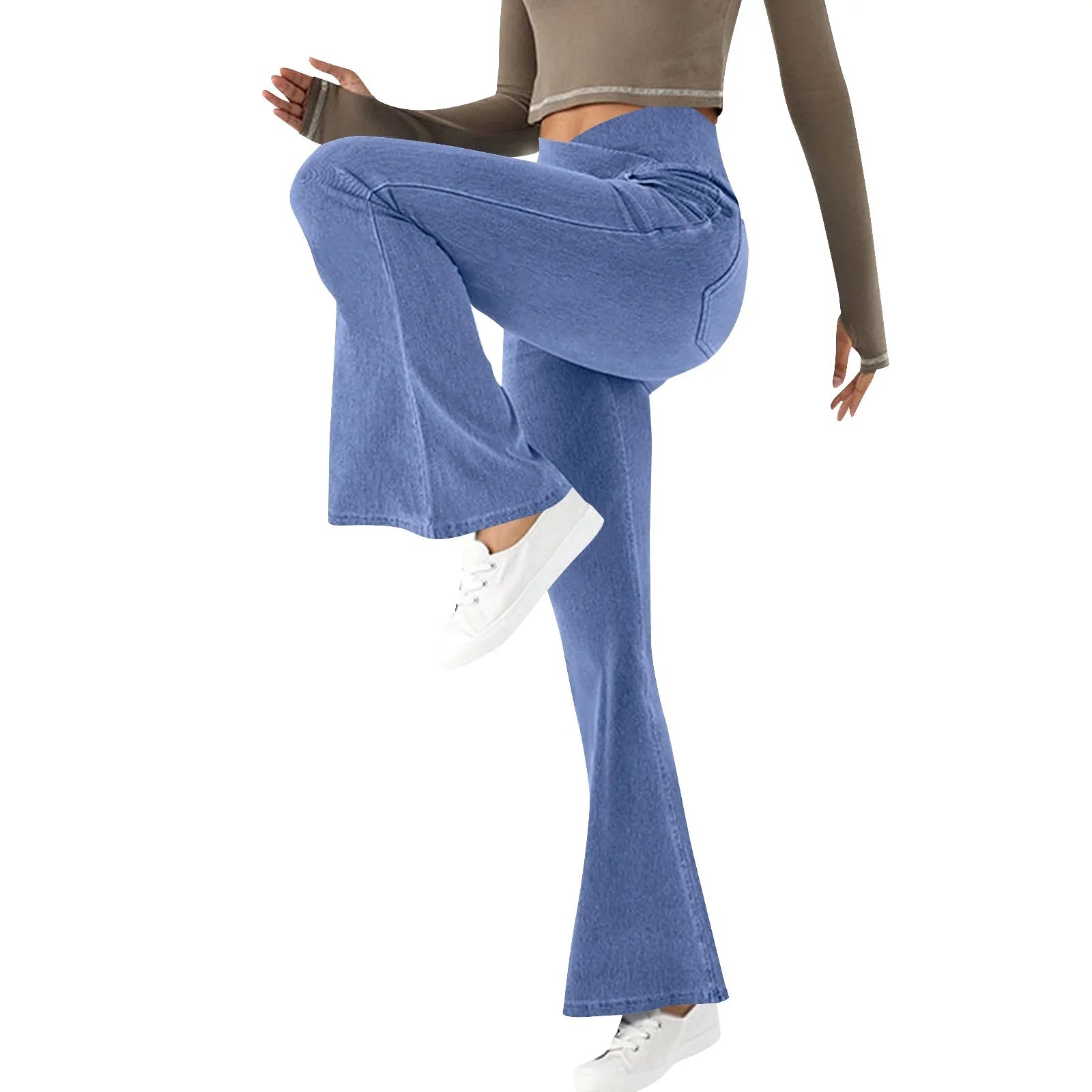 Veronica | Elastische Flatterende Flared Broek