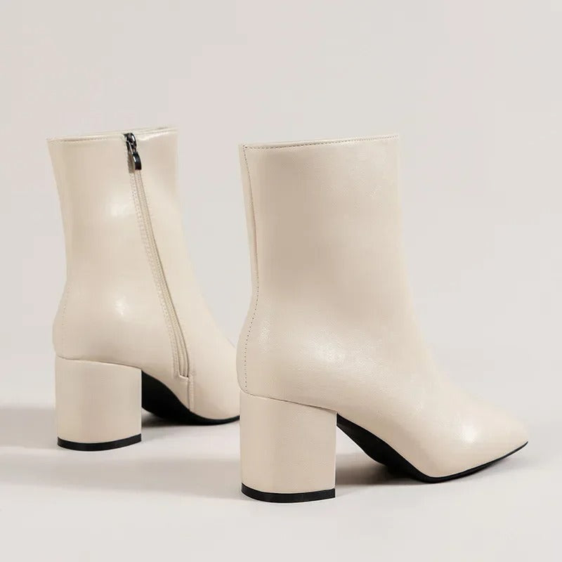 Trendy Elegante Dames Enkellaarsjes met Blokhak