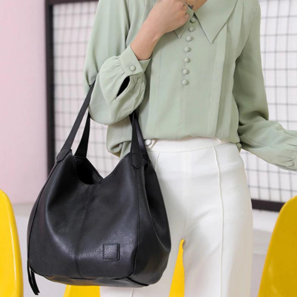 Lizi | Casual Schoudertas met Vintage Lederlook