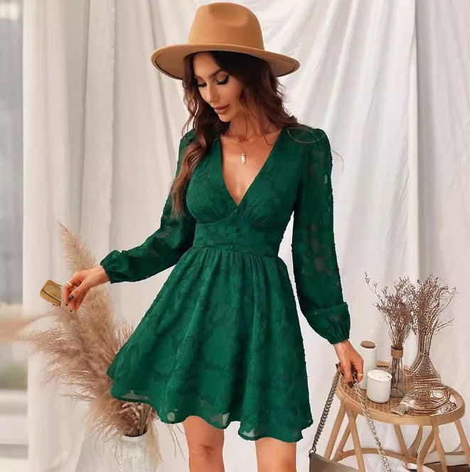 Susan | Elegante V-Hals Mini Jurk