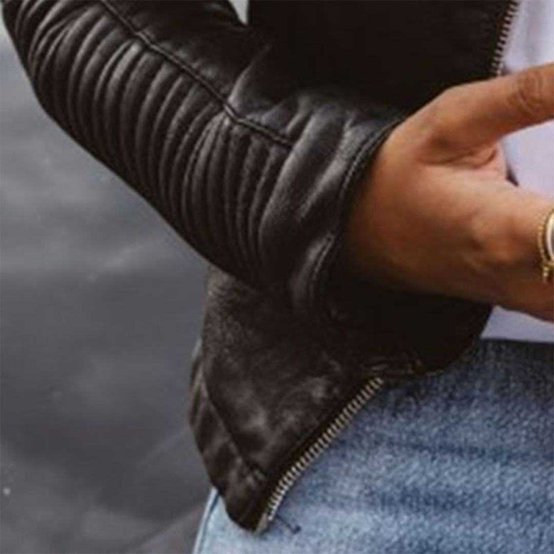 Megan | Classic Biker Leather Jacket