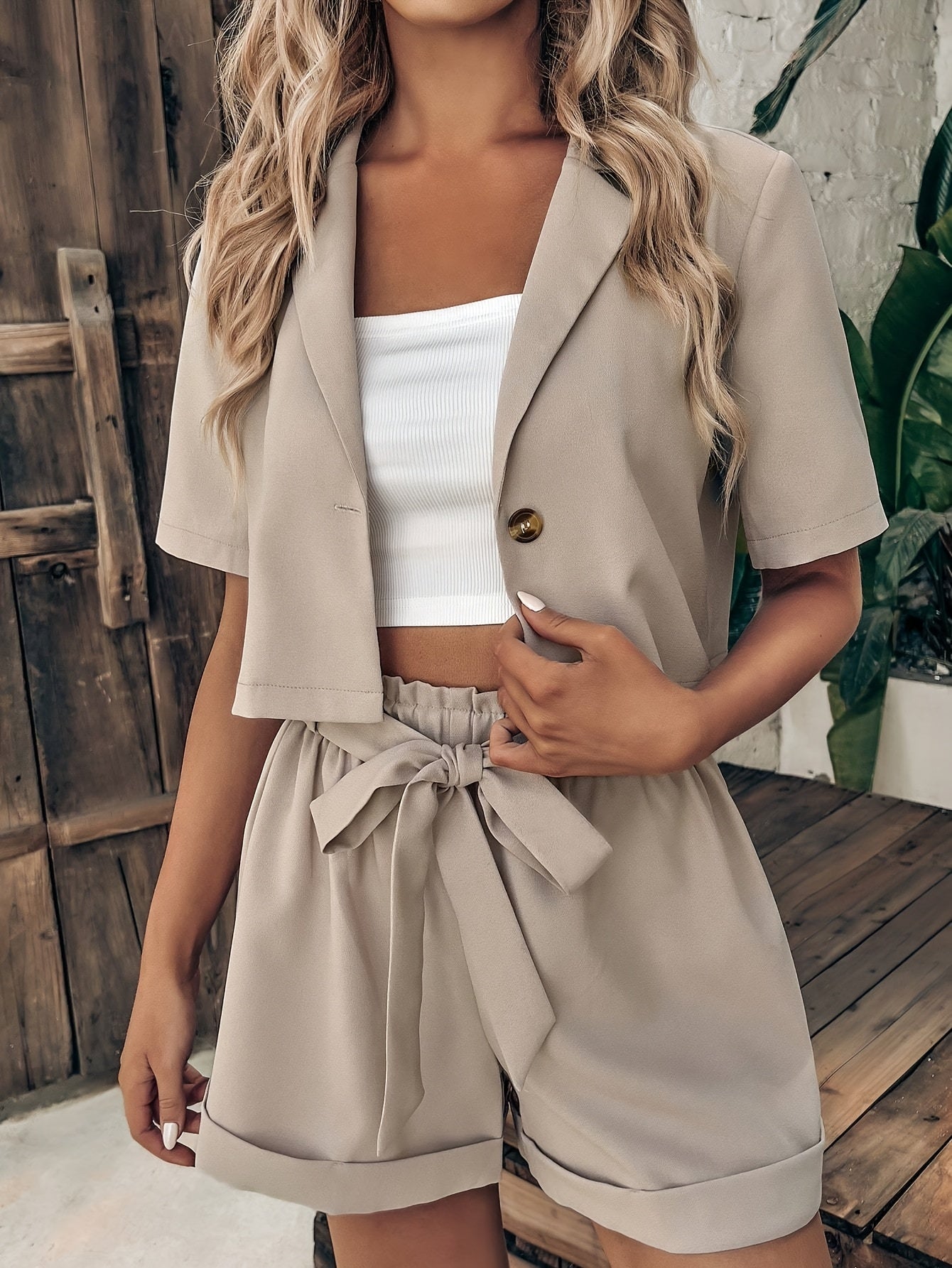 Delayna | Zomerse Blazer & Shorts Set