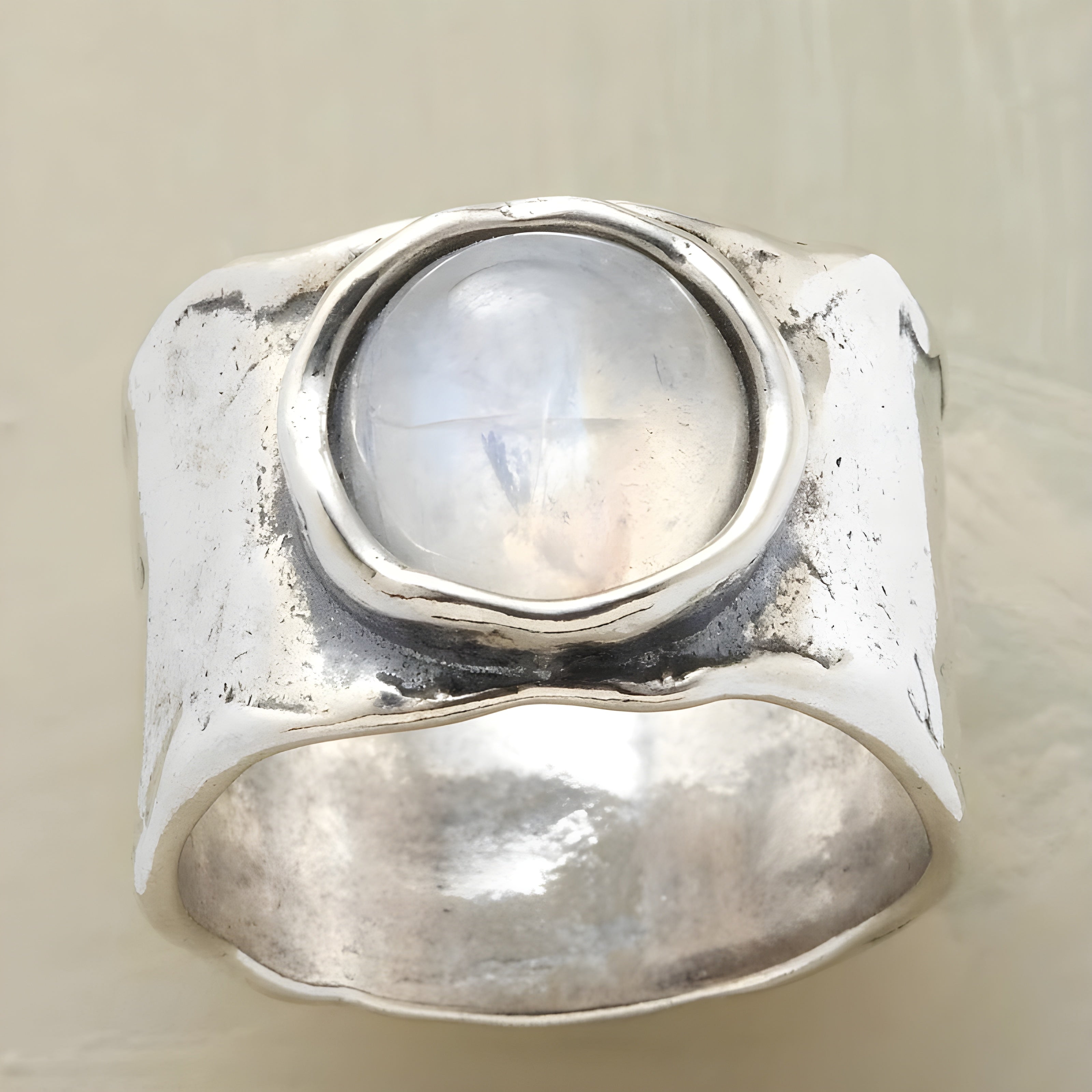 Zilveren Ring met Maansteen