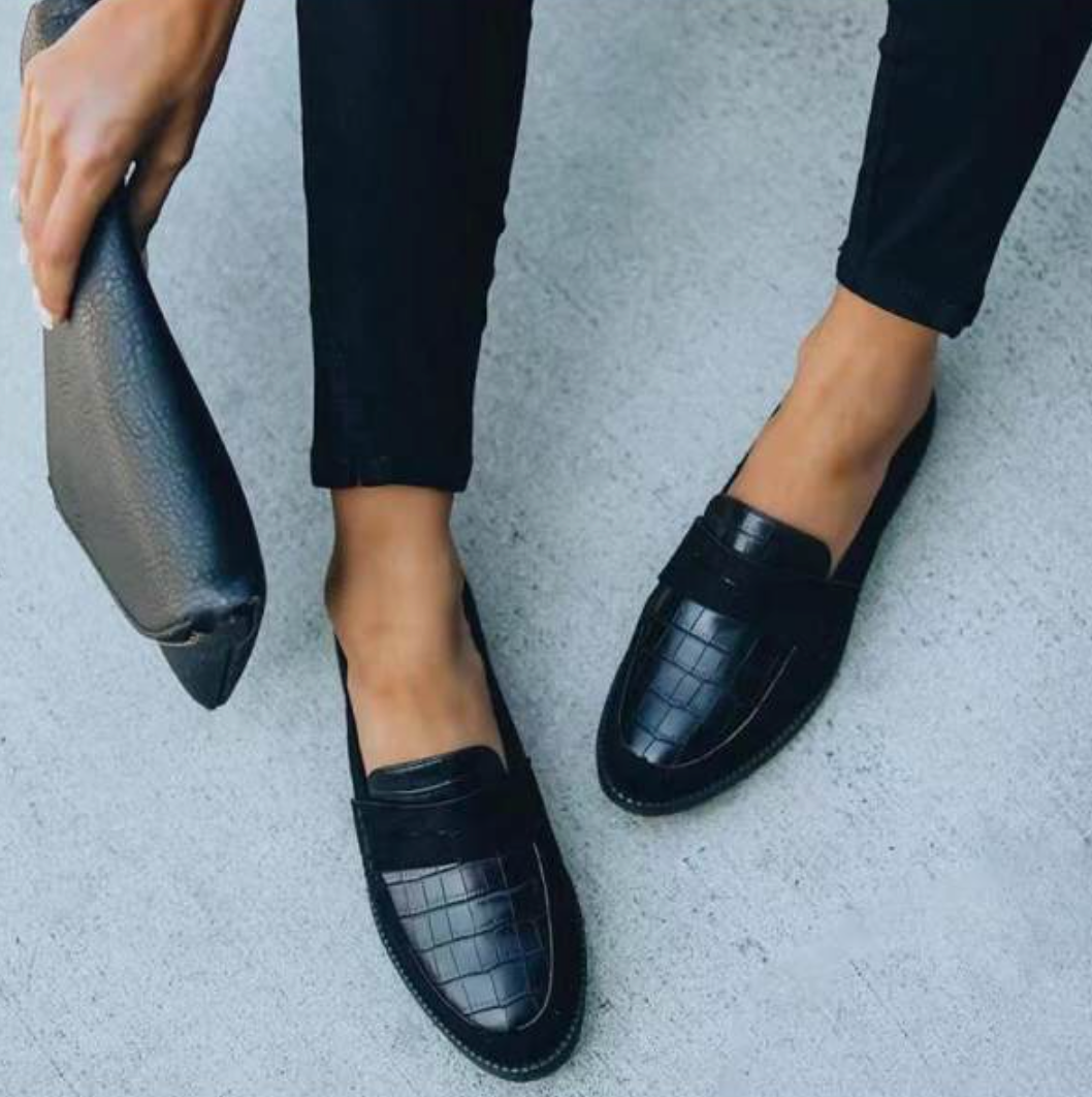 Cecilia - Comfortabele en Stijlvolle Zwarte Loafers voor Vrouwen