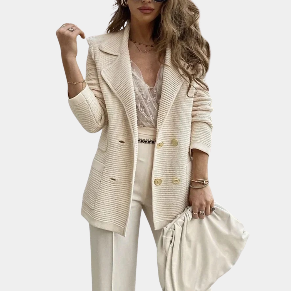Renisa | Gebreide Double-Breasted Blazer