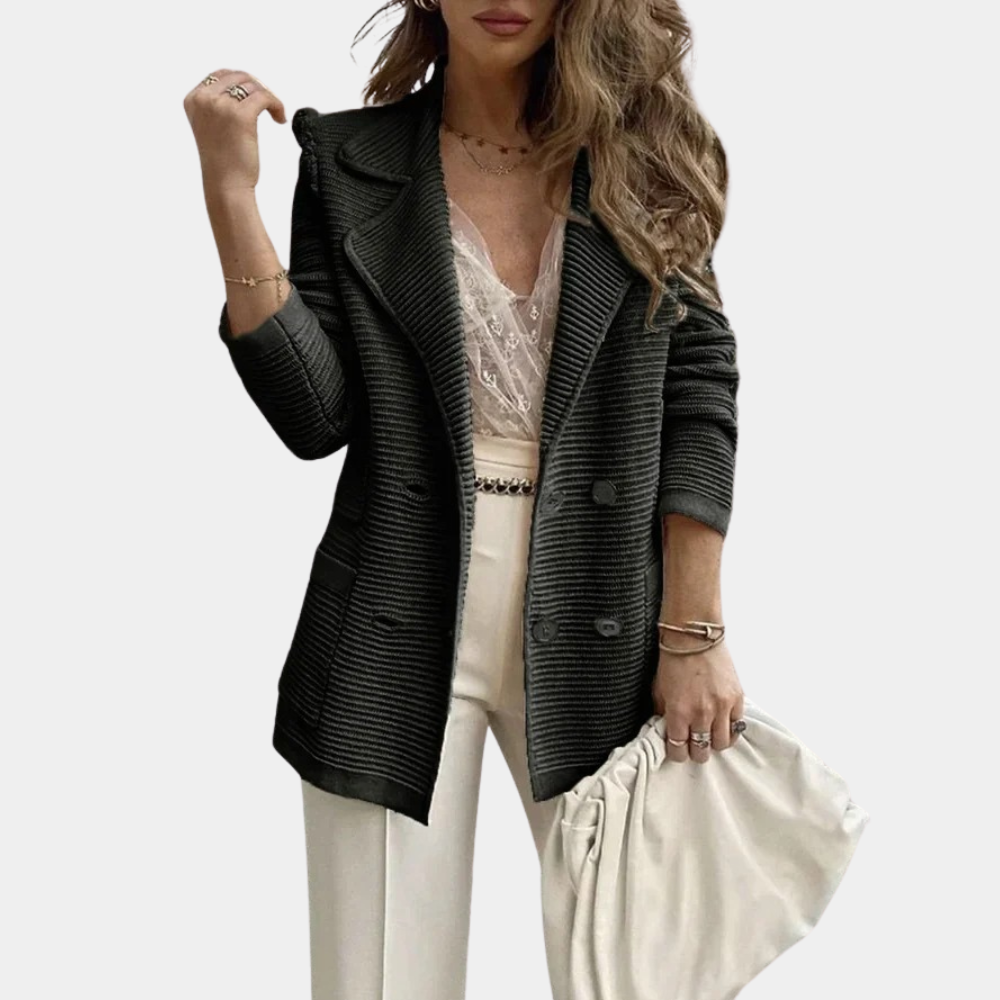 Renisa | Gebreide Double-Breasted Blazer