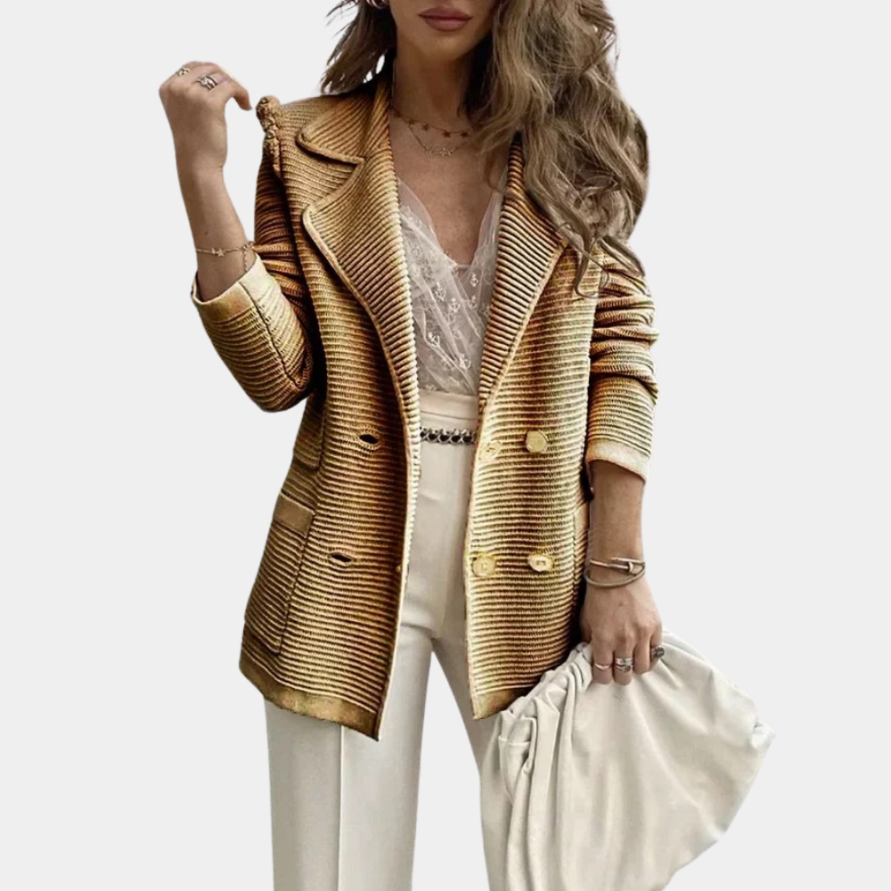 Renisa | Gebreide Double-Breasted Blazer