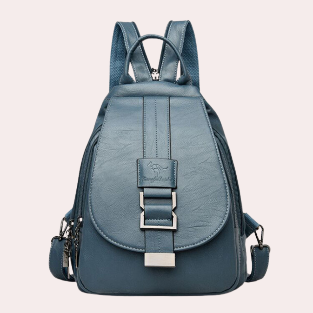 Virginie | Luxe Vegan Leren Rugzak met Moderne Buckle