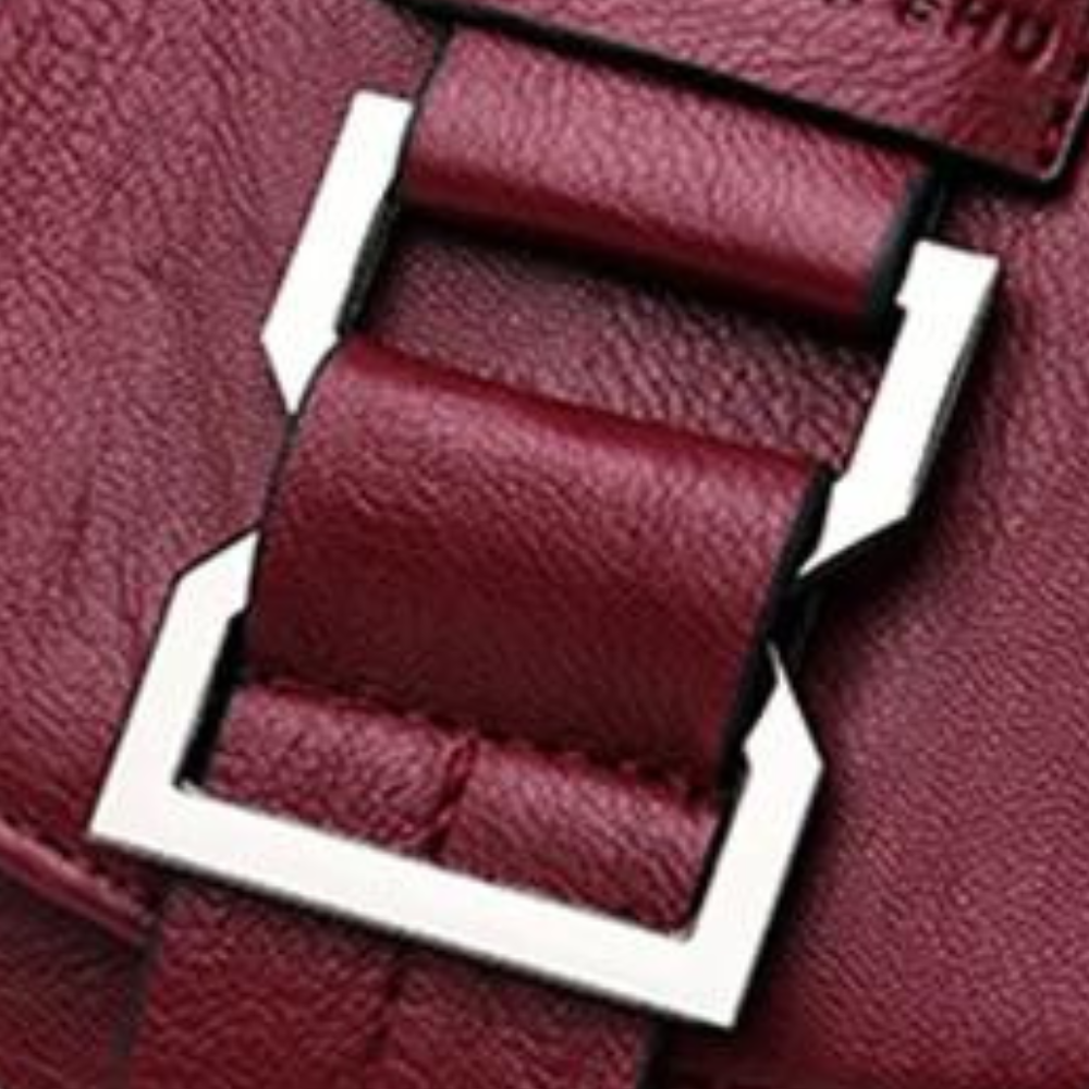 Virginie | Luxe Vegan Leren Rugzak met Moderne Buckle