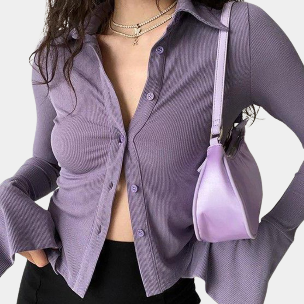 Regana | Fitted Rib Blouse