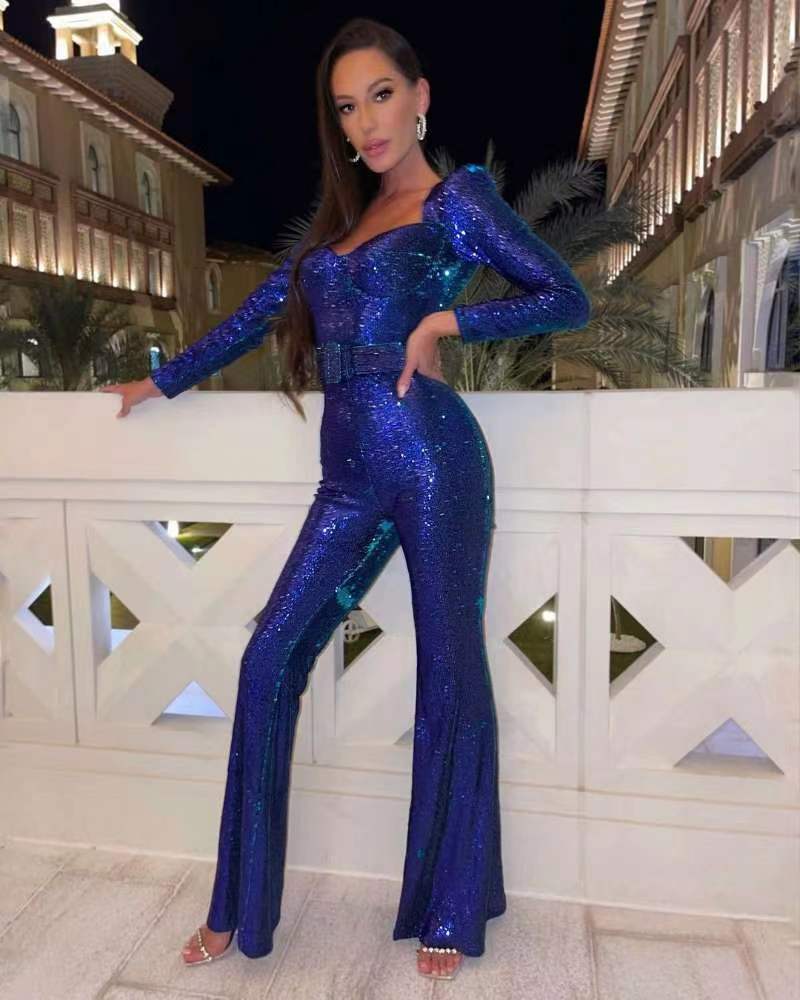 Reecha | Luxe Glanzende Jumpsuit
