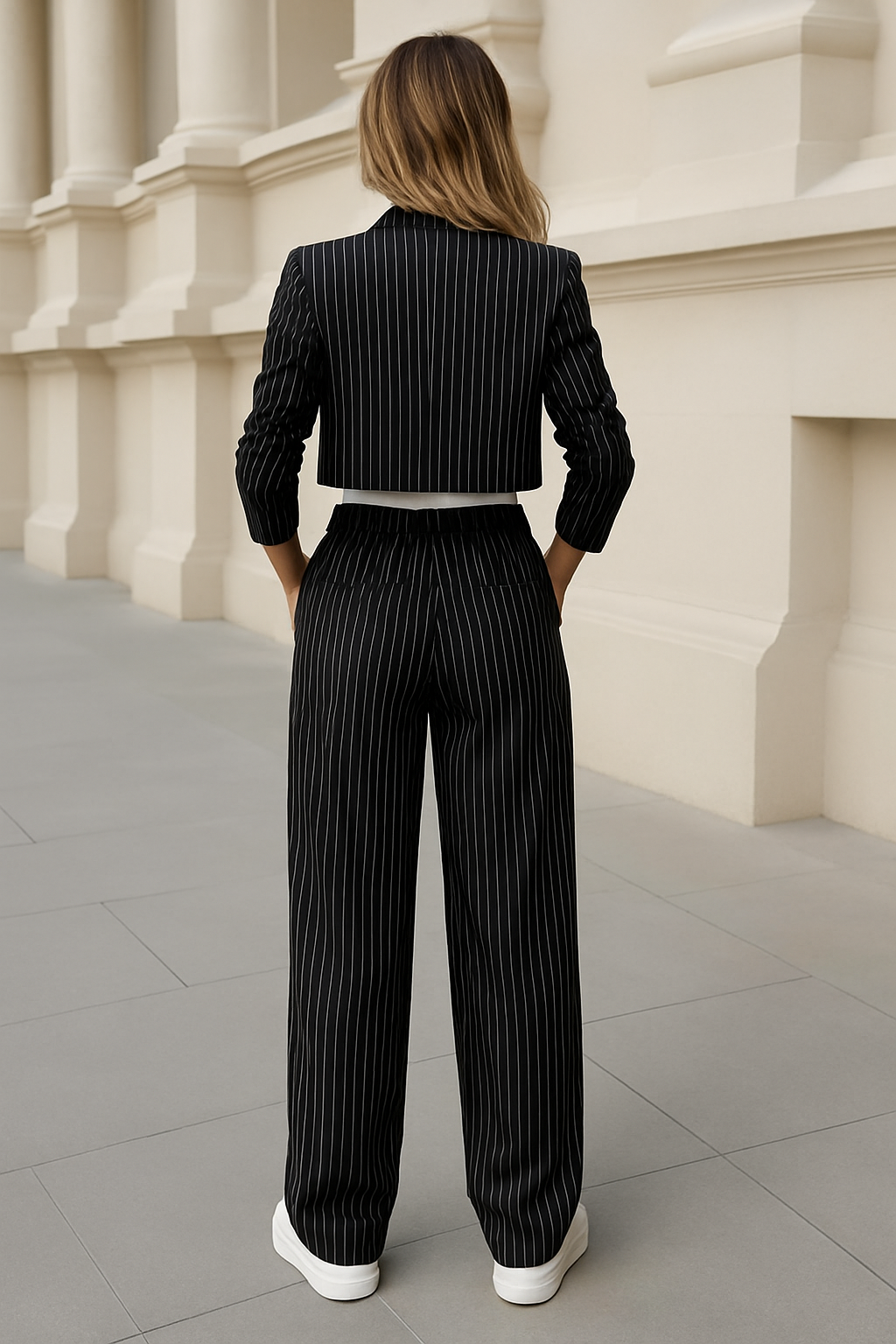 Terra | Stylish Pinstripe Blazer and Trousers Set