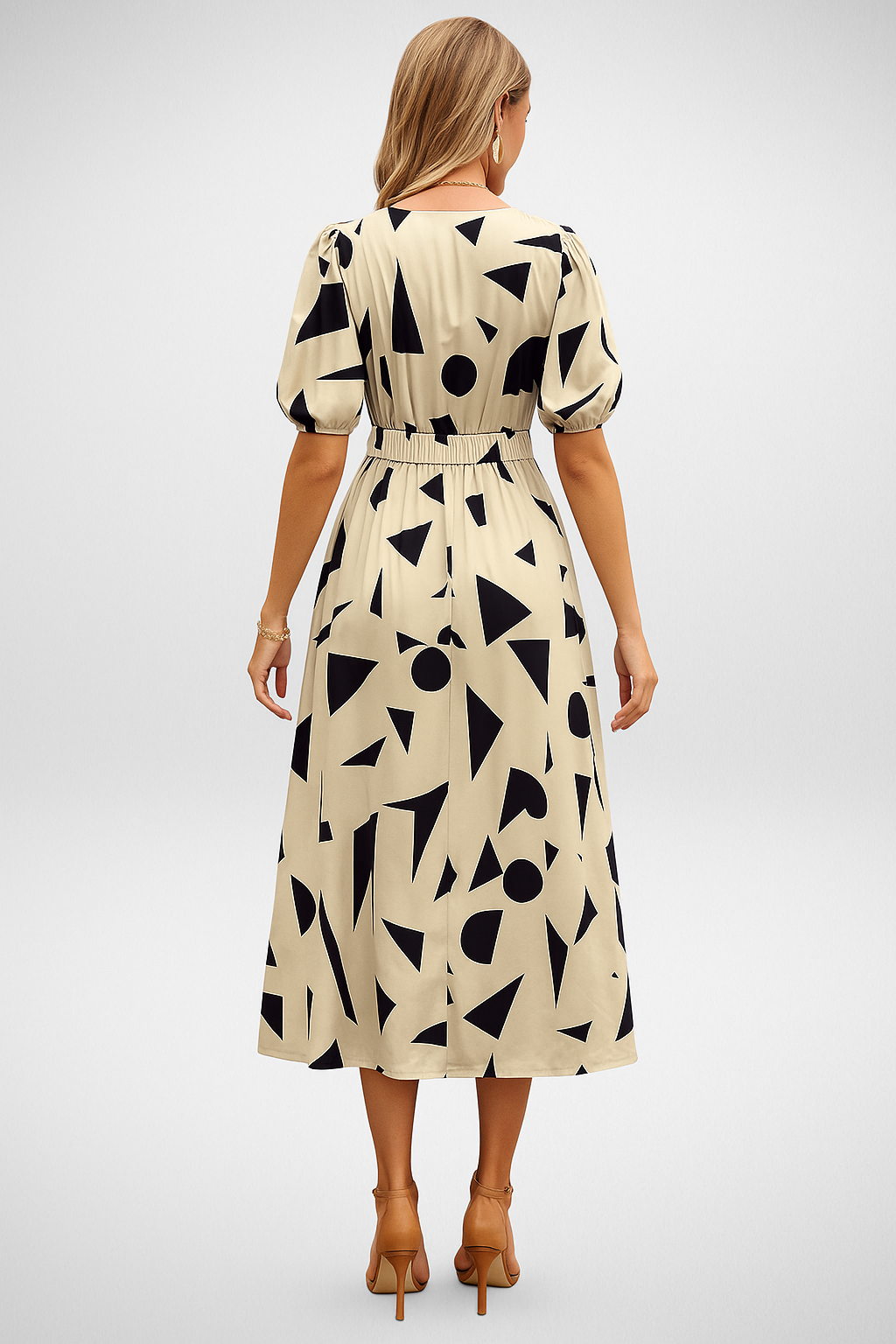Yvonne | Zomerse Print Midi-Jurk