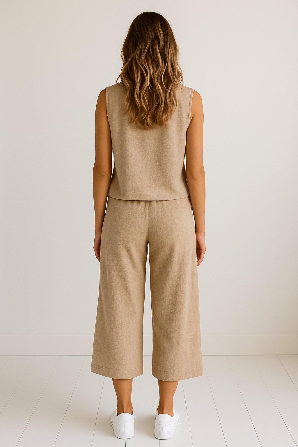 Geba | Minimalistische Two-Piece Set in Linnenlook