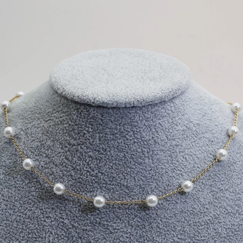 Parelketting in Goud