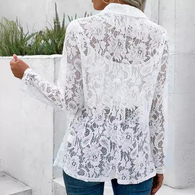 Cita | Elegante Kanten Blazer met Driekwartsmouwen