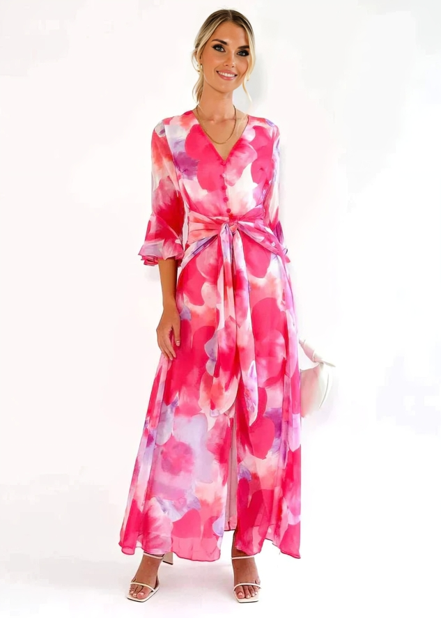 Tiziana | Flowing Luxe Maxi met Speelse V-hals