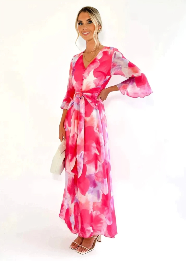 Tiziana | Flowing Luxe Maxi met Speelse V-hals