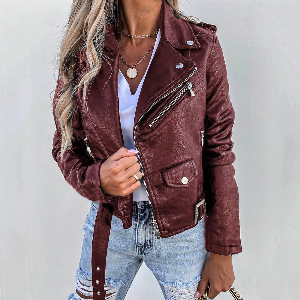 Miriam | Klassiek Leren Bikerjack