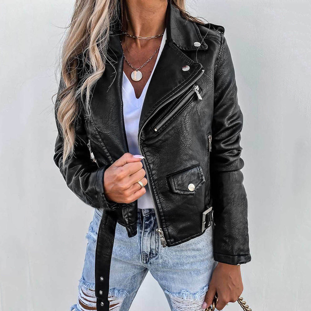 Miriam | Klassiek Leren Bikerjack