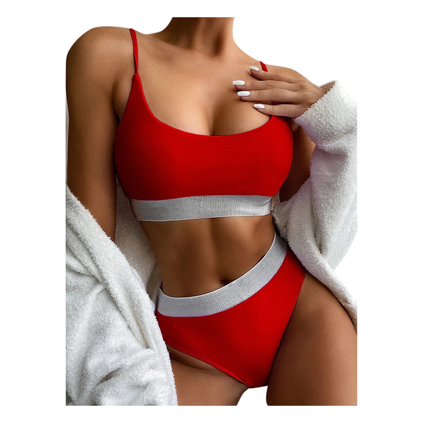 Alanna | Sportieve Bikini met Glanzende Tailleband