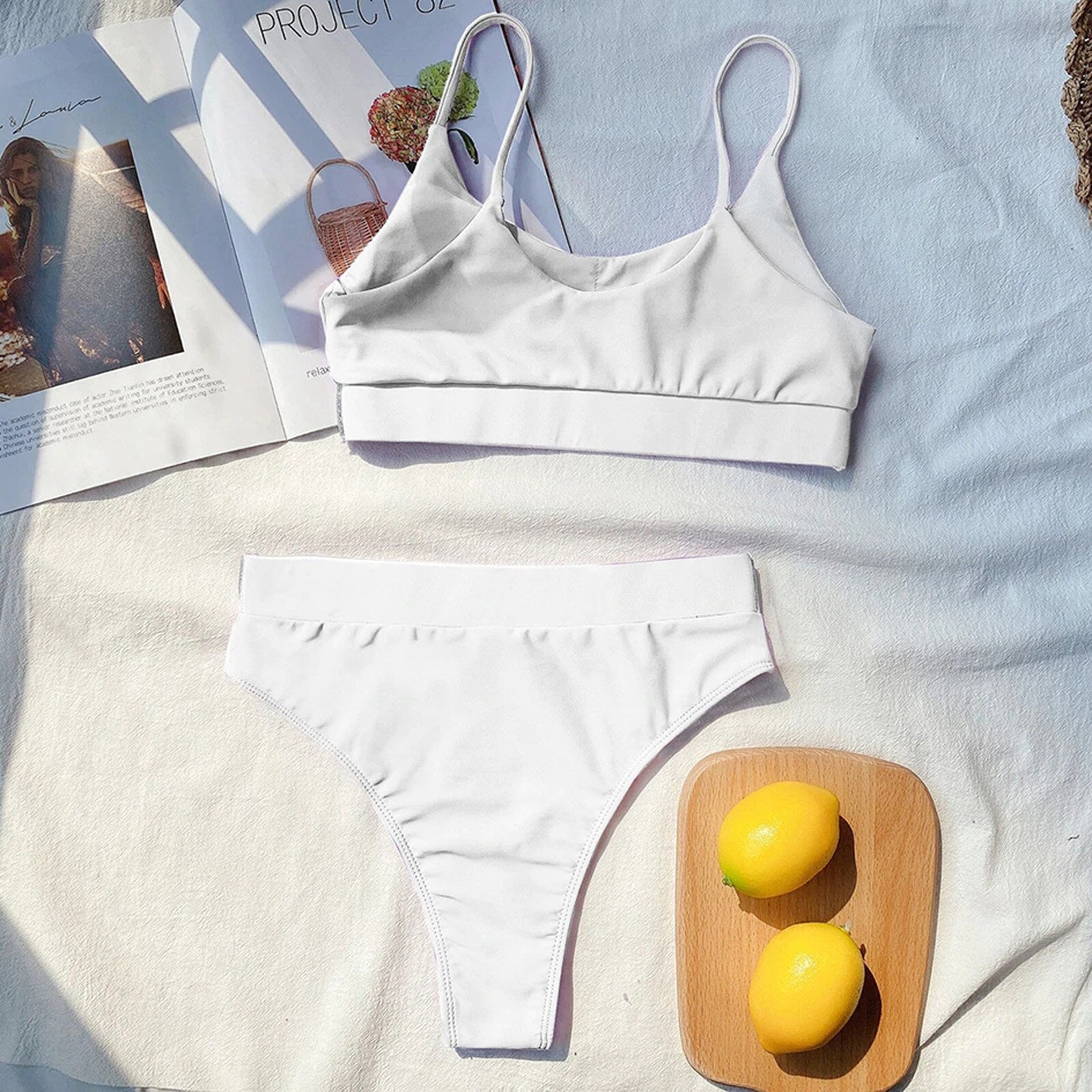 Alanna | Sportieve Bikini met Glanzende Tailleband