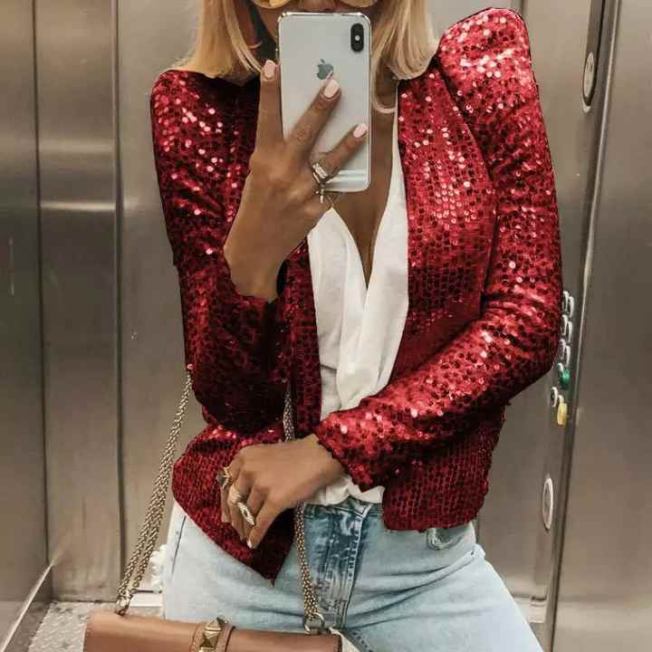 Renske | Glamour Pailletten Blazer