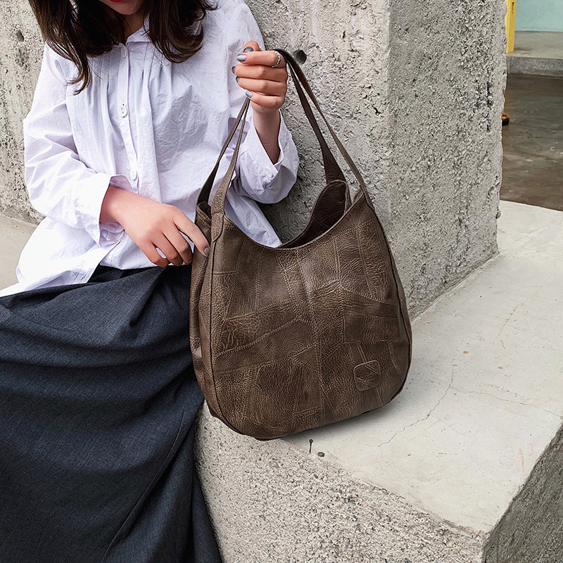 Lizi | Casual Schoudertas met Vintage Lederlook