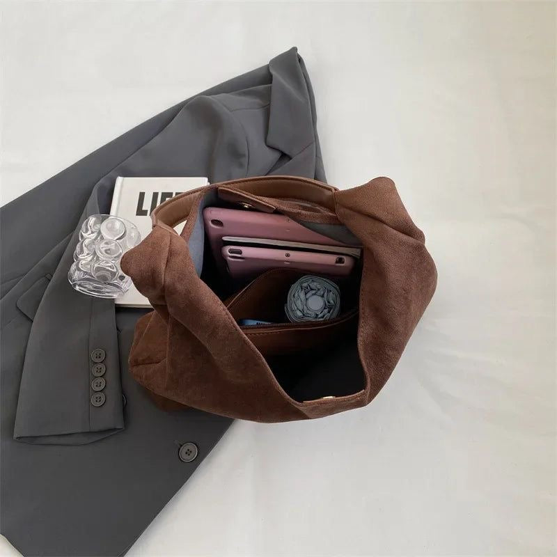 Luxe Suede Tote Bag